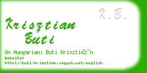 krisztian buti business card